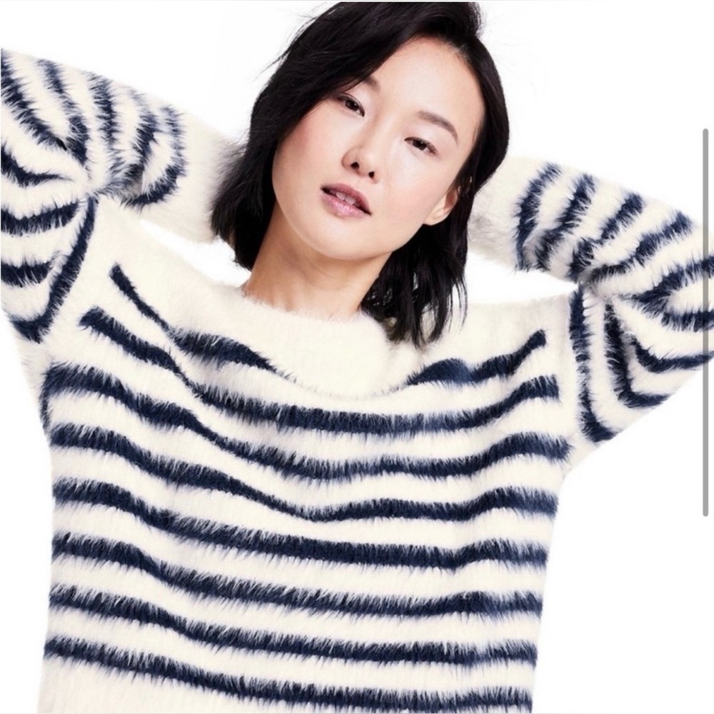 La Ligne X Target Fuzzy Stripped Sweater Size M